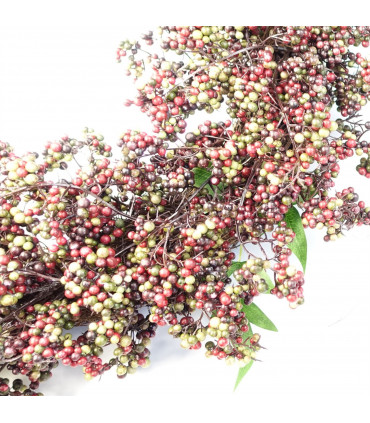 55cm Artificial Hanging Black Berry Wreath