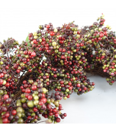 55cm Artificial Hanging Black Berry Wreath