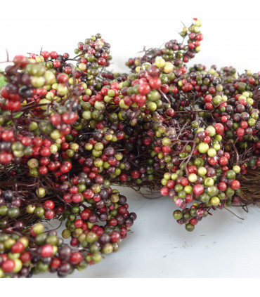 55cm Artificial Hanging Black Berry Wreath