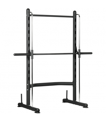 HOMCOM Adjustable Squat Rack with Pull Up Bar and Barbell Bar for Home Gym