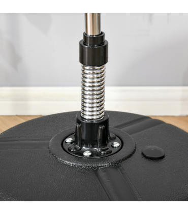 HOMCOM Punching Bag with Stand Boxing Bag Set with Adjustable Height Black, Gold