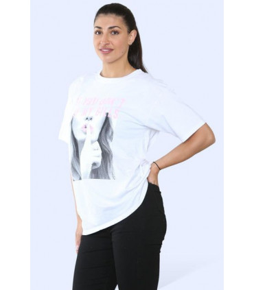 Ladies Printed Short Sleeve T-Shirt Top