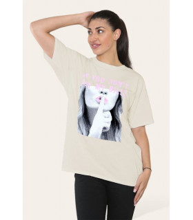 Ladies Printed Short Sleeve T-Shirt Top