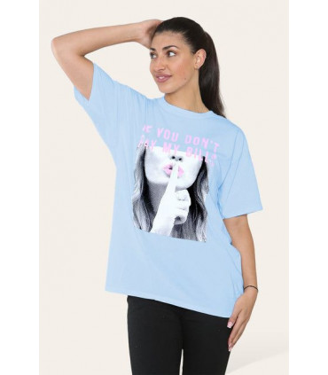 Ladies Printed Short Sleeve T-Shirt Top