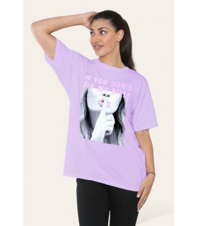 Ladies Printed Short Sleeve T-Shirt Top