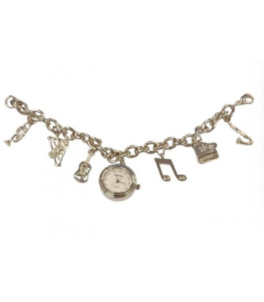 Imperial Ladies Girls Mini Dial with Hanging MUSICAL INSTRUMENT Charms on Bracelet Strap Watch Gift Set IMP756(AL) - CLEARANCE NEEDS RE-BATTERY