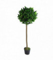 120cm (4ft) Plain Natural Trunk Artificial Topiary Bay Laurel Ball Tree