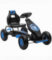 HOMCOM Children Pedal Go Kart w/ Adjustable Seat, Rubber Wheels, Brake, Blue