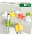 12 pcs Multifunctional Clip Handy Holder Self-Adhesive Wall Thumb Hooks NEW
