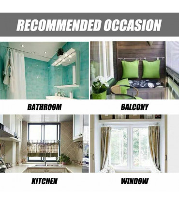 Heavy Duty Extendable Telescopic Shower Curtain Pole Rail Rod Bath Door Window