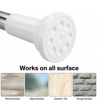 Heavy Duty Extendable Telescopic Shower Curtain Pole Rail Rod Bath Door Window