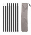 2x200cm Tent Poles Universal Telescopic Adjustable Steel Awning Canopy Tarp Pole