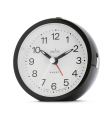 Acctim Elana Black Non-Ticking Sweep Analogue Alarm Clock 15763