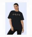 Ladies Coco Paris  Printed Short Sleeve T-Shirt Top