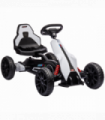 HOMCOM 12V Electric Go Kart w/ Forward Reversing 2 Speeds for 3-8 Yrs White
