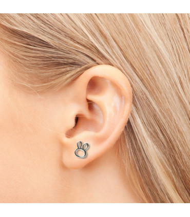 Hollow Bunny Stud Earrings