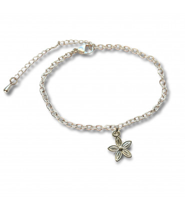 Dahlia Flower Chain Bracelet