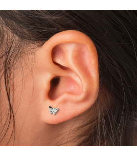 Little Butterfly Silver Stud Earrings