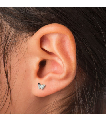 Little Butterfly Silver Stud Earrings