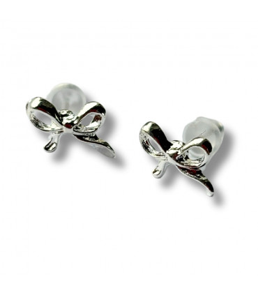 Bow Silver Stud Earrings