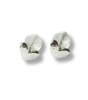 Little Heart Silver Stud Earrings