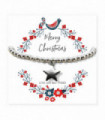Christmas Star Beaded Bracelet & Gift Card