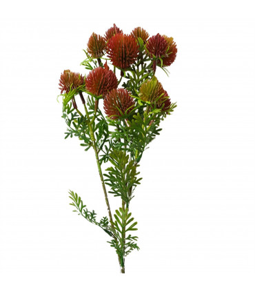 55cm Craspedia Stem Red Artificial
