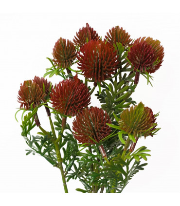 55cm Craspedia Stem Red Artificial