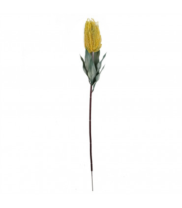 75cm Banksia Menziesii Yellow Flower Stem Artificial