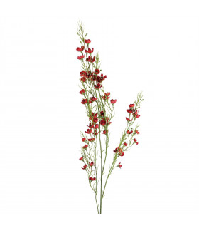 100cm Artificial Foliage with Small Flowers - Red