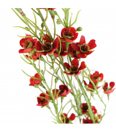 100cm Artificial Foliage with Small Flowers - Red