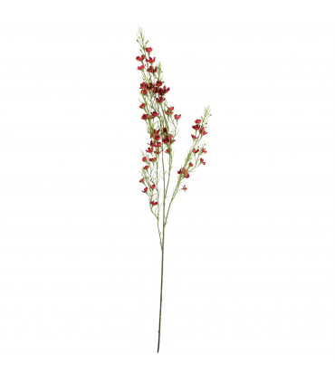 100cm Artificial Foliage with Small Flowers - Red