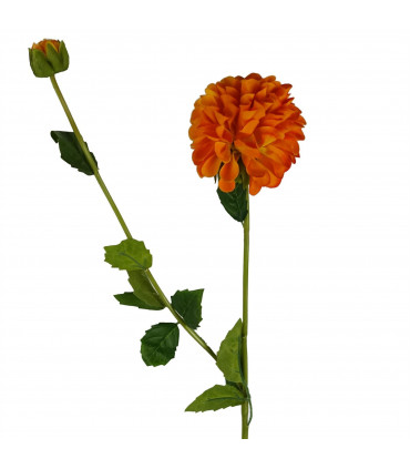 75cm Artificial Dahlia PomPom Flowers Orange