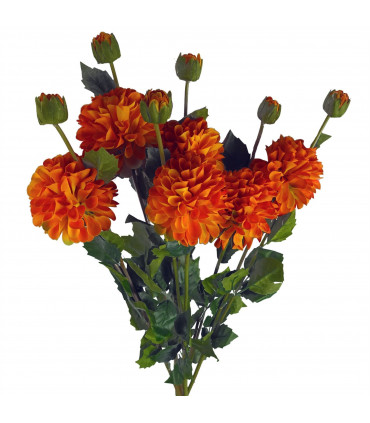 75cm Artificial Dahlia PomPom Flowers Orange