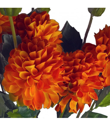 75cm Artificial Dahlia PomPom Flowers Orange