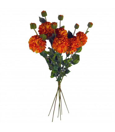 75cm Artificial Dahlia PomPom Flowers Orange