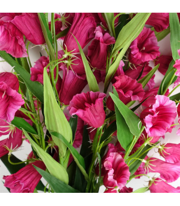 100cm Trumpet Artificial Flower Stem Fuchsia Pink