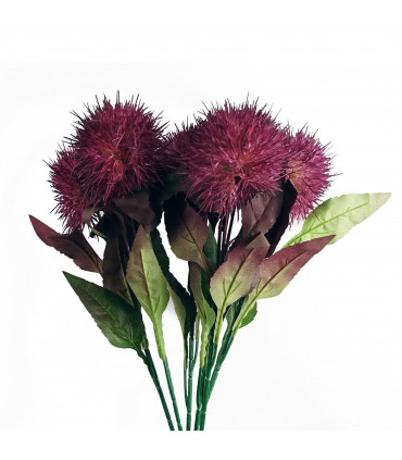 70cm Globe Thistle Purple Ball Artificial Flower Stem