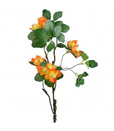 60cm Flower Foliage Spray - Orange