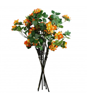 60cm Flower Foliage Spray - Orange