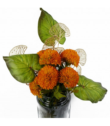 65cm Golden Leaves Flower Arrangement Decoration
