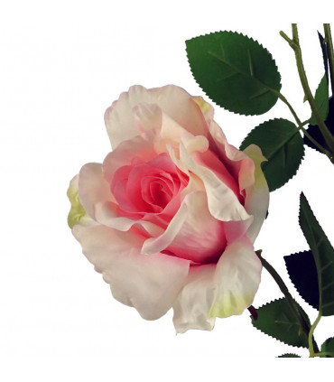80cm Artificial Pink Rose Stem - 3 flowers