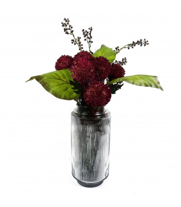 70cm Large Ball Dahlia Artificial Flower Stem Pink