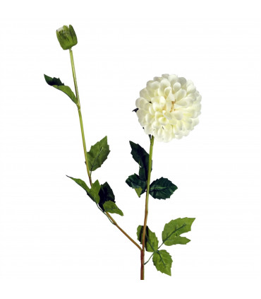 75cm Artificial Dahlia PomPom Flowers Cream