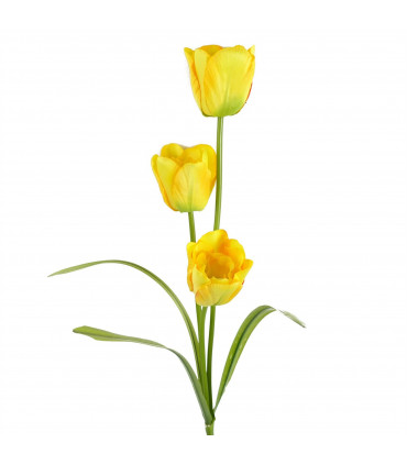 80cm Artificial Tulip Yellow Stem