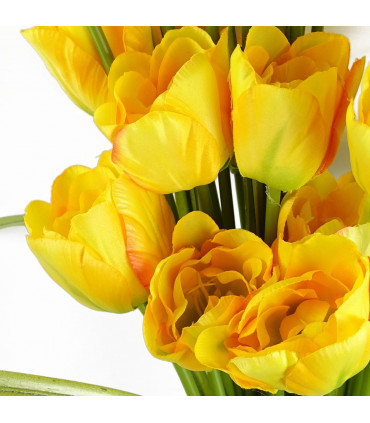 80cm Artificial Tulip Yellow Stem