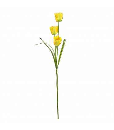 80cm Artificial Tulip Yellow Stem