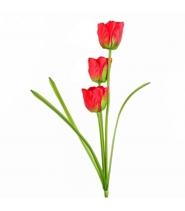 80cm Artificial Tulip Red Stem