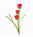 80cm Artificial Tulip Red Stem