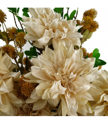 55cm Dahlia Flower Stem - Dusty Cream